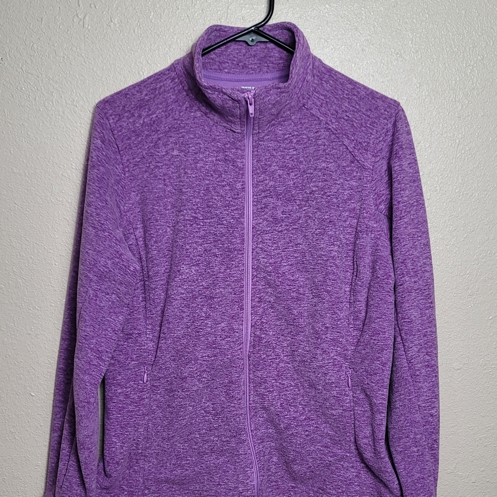 Duluth Trading Woman's Sz L Purple Fleece Jacket - Picture 2 of 9